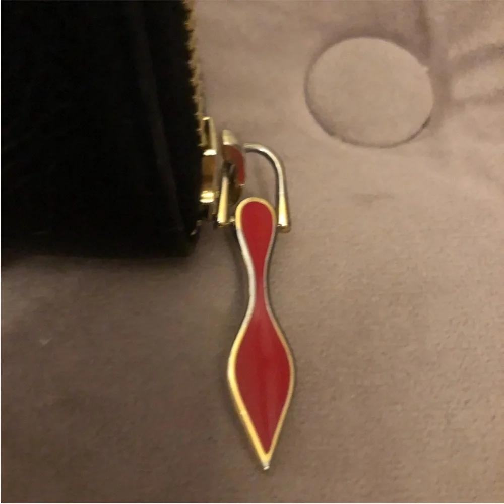 Christian Louboutin Black Wallet with Gold Studs - Picture 4 of 6